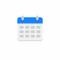 Calendar, No background, Vector, Flat icon Royalty Free Stock Photo