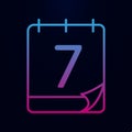 The calendar nolan icon. Simple thin line, outline vector of web icons for ui and ux, website or mobile application