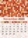 Calendar November 2023