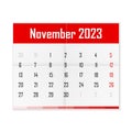 Calendar November 2023