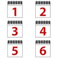 Calendar Number Vector Icons Set Royalty Free Stock Photo