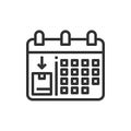 Calendar Online Icon Vector Illustration Royalty Free Stock Photo