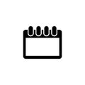 Calendar Organizer, Date Reminder Flat Vector Icon