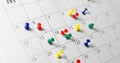 Calendar Page Busy Events Scheduling Royalty Free Stock Photo