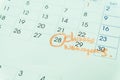 Calendar page Royalty Free Stock Photo