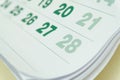 Calendar page 2017 Royalty Free Stock Photo