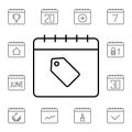 Calendar, page flat vector icon in calendar pack Royalty Free Stock Photo