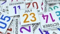 Calendar page shows July 23 date. 3D rendering Royalty Free Stock Photo