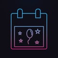 Calendar party nolan icon. Simple thin line, outline vector of party icons for ui and ux, website or mobile application