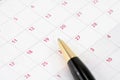 Calendar and pen Royalty Free Stock Photo