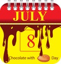 Calendar Chocolate with Almonds Day