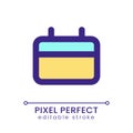Calendar pixel perfect RGB color ui icon Royalty Free Stock Photo