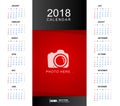 Calendar 2018 With Place For Photo Or Copy-space
