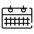 Calendar plan icon, outline style
