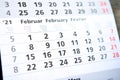 Calendar planner for the month Februar 2021