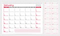 Calendar planner template 2022. Week start from Sunday. Set of 12 Months. Ready for print