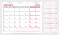 Calendar 2023 planner template. Week starts on Monday. Set of 12 months