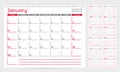 Calendar 2023 planner template. Week starts on Sunday. Set of 12 months