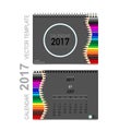 2017 Calendar planner vector design, monthly calendar template Royalty Free Stock Photo