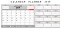 Calendar planner 2019