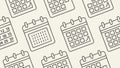 Calendar and Planning Icons Pattern, vector design Generative AI Royalty Free Stock Photo