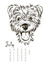 Calendar with portraits of dogs