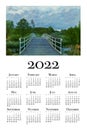 Calendar for 2022. Printable wall calendar, week starts on Monday.