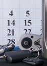 Calendar for recording on car maintenance and consumables for it, background