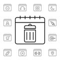 Calendar, recycling flat vector icon in calendar pack Royalty Free Stock Photo