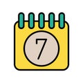 Calendar reminder date with chek symbol