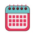 Calendar reminder date month icon isolated design