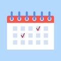 calendar reminder date spiral icon