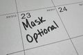 Mask Optional Days Start at School