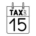 Calendar reminder with tax day Royalty Free Stock Photo