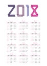 The 2018 calendar