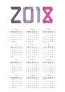 The 2018 calendar