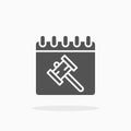 Calendar Schedule Auction glyph icon Royalty Free Stock Photo