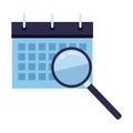 Calendar schedule flipchart icon cartoon