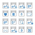 Calendar and schedule icons