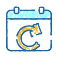 Calendar schedule refresh synchronizing update icon concept Royalty Free Stock Photo