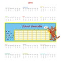 Calendar 2015 and school timetable