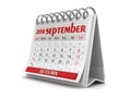 Calendar - September 2018 Royalty Free Stock Photo