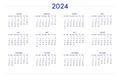 2024 calendar set in classic strict style. wall table calendar schedule, minimal restrained business design for notebook and