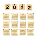 Calendar on set note 2012