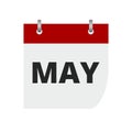 Calendar sign icon. May month symbol.