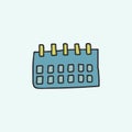 the calendar sketch icon. Element of education icon for mobile concept and web apps. Field outline the calendar sketch icon can be