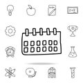 the calendar sketch icon. Element of education icon for mobile concept and web apps. Outline the calendar sketch icon can be used