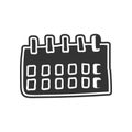 the calendar sketch icon. Element of Education for mobile concept and web apps icon. Glyph, flat icon for website design and