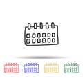 the calendar sketch multi color style icon. Simple thin line, outline vector of education icons for ui and ux, website or mobile
