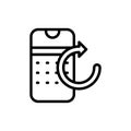 Calendar smartphone refresh icon. Simple line, outline vector elements of almanac icons for ui and ux, website or mobile